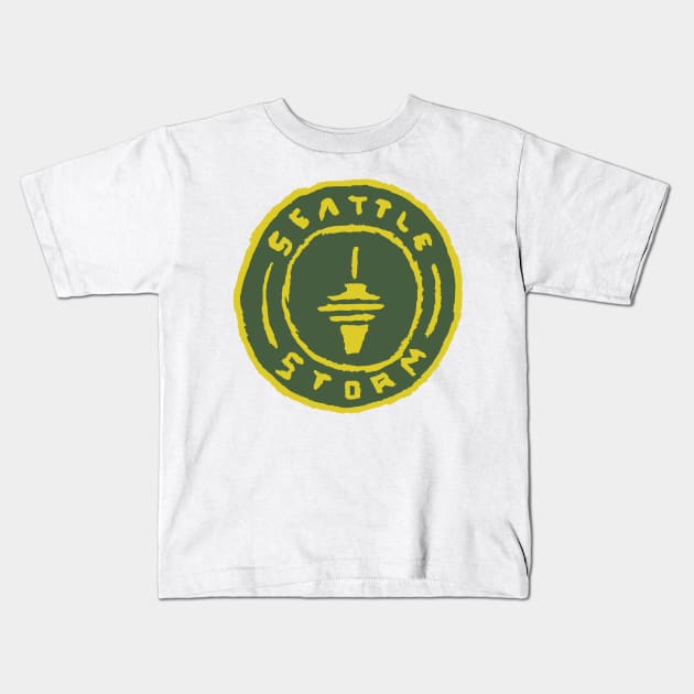 Seattle Stoooorm 12 Kids T-Shirt by Very Simple Graph